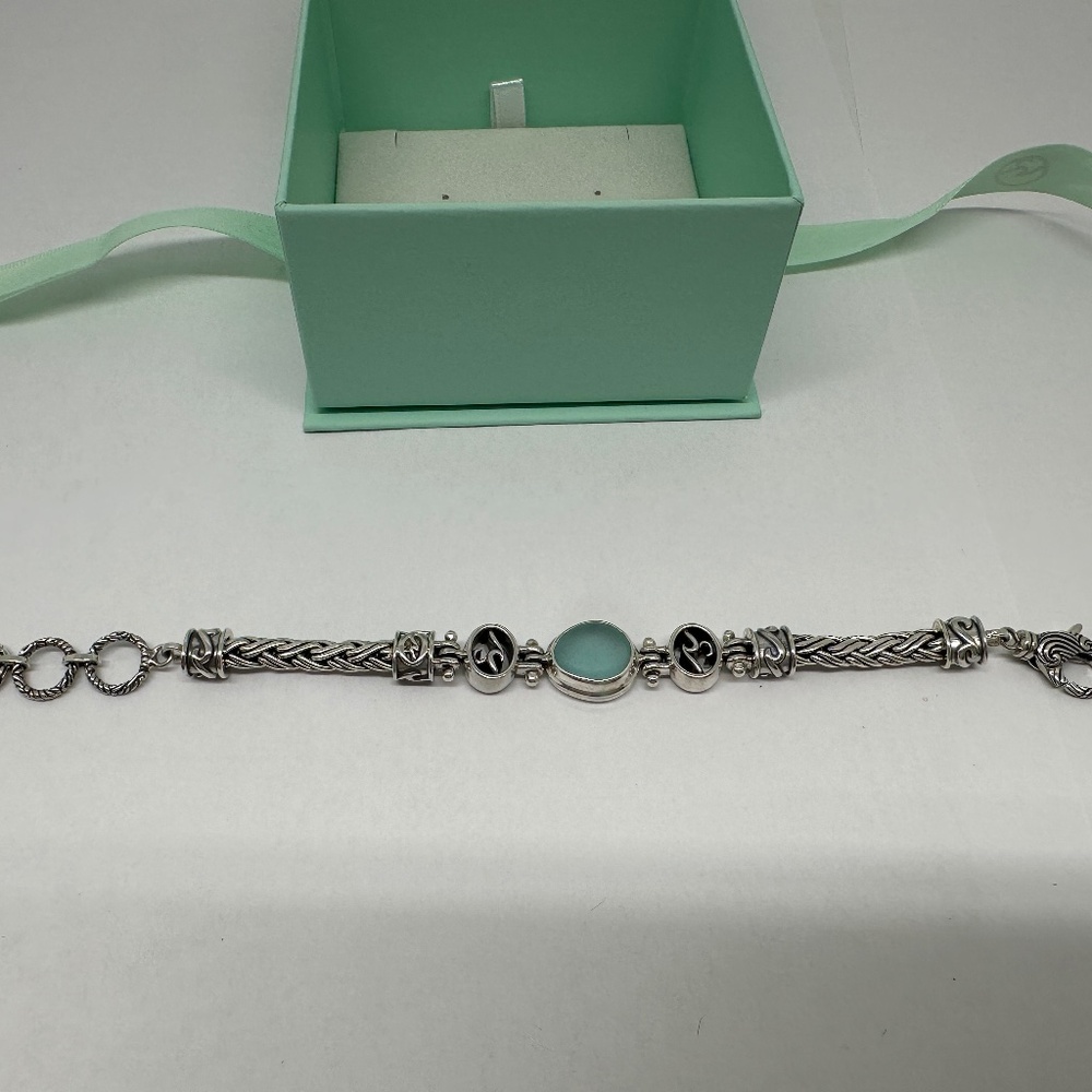 *NEW* Ocean Soul Super Romano Double Logo Sea Glass Bracelet - Picture 5 of 10